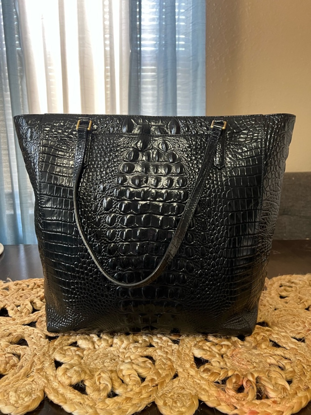 Brahmin Ezra Black Melbourne Tote with Matching Wallet - Picture 4 of 14